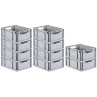 Proregal 10x Eurobox NextGen Economy Griffe offen HxBxT 17x30x40cm,