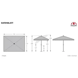 Doppler GS Sunline Waterproof Neo 185 x 120 cm natur