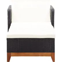 vidaXL Sonnenliege  200 x 70 x 90 cm schwarz