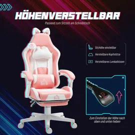 Homcom Gaming Stuhl Rosa