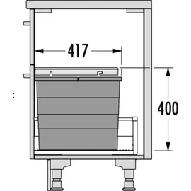 HAILO Allegro 2x 28 l Dunkelgrau
