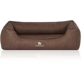 Knuffelwuff Hundebett Rockland Orthopädisch Kunstleder XXL 120 x 85cm Braun