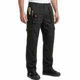Lee Cooper Herren Multi Pocket Pflegeleicht Strapazierfähige Kniepolstertaschen Sicherheit Arbeit Cargohose, Schwarz, 34W/31L