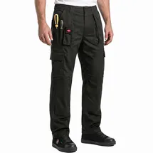 Lee Cooper Herren Multi Pocket Pflegeleicht Strapazierfähige Kniepolstertaschen Sicherheit Arbeit Cargohose, Schwarz, W34/L31 (Reg)