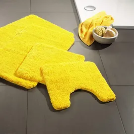 WohnDirect Eckbadematte Gelb 100 x 100 cm