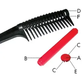 Hercules Sägemann Roll-Ka Durchziehkamm, Schwarz/Rot 79400