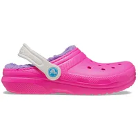 Crocs Unisex Kinder Classic Lined Clog K Holzschuh, Pink Crush Multi, 34/35 EU