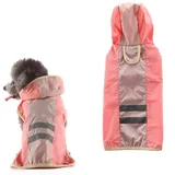 huihuijia Regenmantel Für Hunde Wasserdicht Regenjacke Hund Hundemäntel wasserdicht und warm Welpenregenmantel Hundemäntel für mittlere Hunde Wasserdicht pink,Small