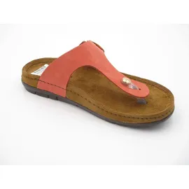 ROHDE Damen Zehentrenner Pantolette Leder Rodigo-D 5860, Größe:39 EU, Farbe:Rot