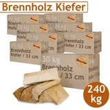 Flameup - Kiefer Brennholz Kaminholz Holz 5-500 kg Für Ofen und Kamin Kaminofen Feuerschale Grill Feuerholz Holzscheite Wood 33 cm kammergetrocknet