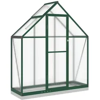 vidaXL Gewächshaus Aluminium Grün 169 cm 58 cm 202 cm 5,0 m2