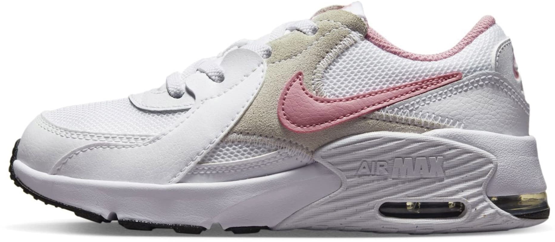 Nike Air Max Excee Sneaker, White/Elemental PINK-MED Soft PINK-White, 21 EU