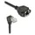 DeLock 80313 RJ45 Patchkabel CAT 6a S/FTP Stecker Stecker 90° gewinkelt zu RJ45 Einbaubuchse Cat.6A 3 m Schwarz