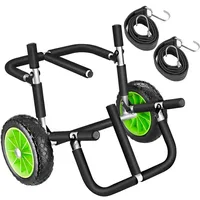 Tectake Surfboard Transportwagen 62 x 53 x 49 cm schwarz/grün