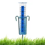 Transparenter Regenmesser Mit Skala | Gut Lesbares 8-Zoll-Display – Regenmesser Für Den Außenbereich | Präzise Regenmessung Mit Messbecher Und Messrohr | Gartenregenmesser Für Den Außenbereich