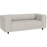 s-style möbel Sofa 2 Sitzer 151 x 80 x 65 cm, Freistehend Cord Stoff Kratzfest Viggo Beige
