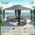 Tectake Rattan Mona 3 x 4 m schwarz/anthrazit