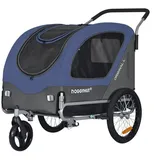 TIGGO Fahrradhundeanhänger DOGGYHUT Fahrradanhänger & Hundebuggy bis 35kg Hundeanhänger, Joggerfunktion blau