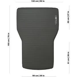 Exped LuxeMat Auto Isomatte 193x132/99x10 cm moraine