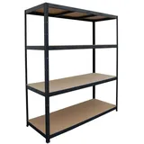 pro-bau-tec Steckregal Holz 160 x 180 x 60 cm anthrazit