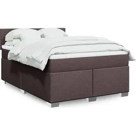 vidaXL Boxspringbett 140 x 200 cm H2 Dunkelbraun