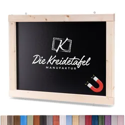 Die Kreidetafel Manufaktur Magnetische Kreidetafel - Magnettafel mit Holzrahmen / Kiefer 60x40cm