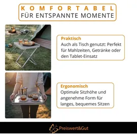 Preiswert & Gut Campinghocker Aluminium Grau