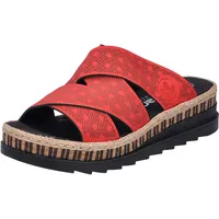 Rieker Damen V7970 Pantolette, Rot, 39 EU