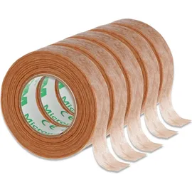 P-Beauty Cosmetic Accessories 3M Micropore Vliespflaster Hautfarben für Haut & Wimpern 1,25cm x 9,14m, 5 Rollen)