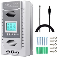 OOYCYOO MPPT 100A Solarladeregler 24V 12V Auto Max 100V DC Eingangssolarregler mit LCD Display und Temperatursensor, Funktioniert für Sealed, Gel, Flooded und Lithium.