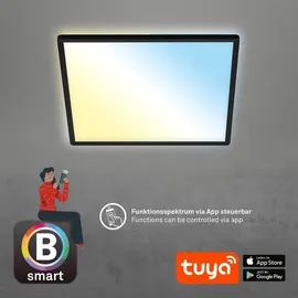 Briloner Brilo Wifi Deckenleuchte Slim Smart App- Sprachgesteuert CCT Schwarz 42 cm
