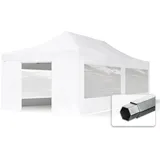 TOOLPORT 4x8m mit Panoramafenstern robust und wasserdicht Professional 50mm Partyzelt weiß - (59064)