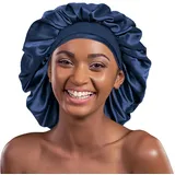 Alnorm Satin-Schlafhaube aus Seide zum Schlafen von lockigem Haar