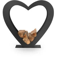 VASNER Kaminholzregal Amore A1 Metall 69 x 69 x 20,5 cm Schwarz