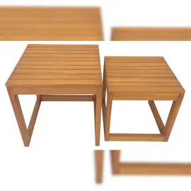 Mr. Deko Gartentisch 2er Set 0 x 0 x 0 cm Braun