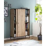 MÖBELPARTNER Schiebetürenschrank 2000 701724 landhaus-eiche 6 Fachböden 100,0 x 41,0 x 163,8 cm