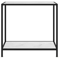 VidaXL Konsolentisch Weiß 80x35x75 cm Hartglas