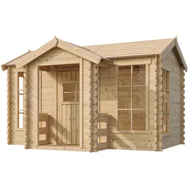 TIMBELA Spielhaus M520 Beige Holz