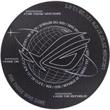 Asus ROG Cosmic Mat Gaming Bodenschutzmatte (rutschfeste Unterlage Schreibtischstuhl, rund, Polyester, 117cm Durchmesser, schwarz)