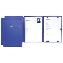 3 PAGNA Bewerbungsmappen Select DIN A4 blau