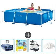 Intex Rahmenschwimmbecken rechteckig – 220x150x60 cm – Zubehör CB70 Blau No Size