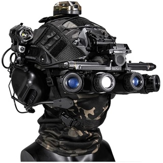 PERTID Taktischer Fast Helm Mit Airsoft Maske Und Noise-Cancelling-Kopfhörer, Paintball Brille, NVG Halterung Und Teleskop-Modell Für Outdoor Jagd Und CS Spiel Ausrüstungskombination