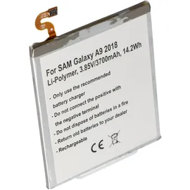AccuCell Akku passend für Samsung Galaxy A9 2018, Li-Polymer, 3,85V, 3700mAh, 14,2Wh, built-in, ohne Werkzeug
