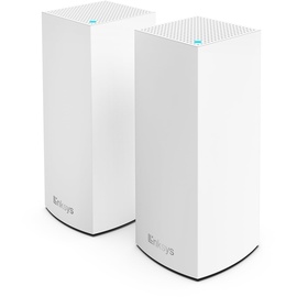Linksys Atlas 6 Mesh-WiFi 6-System – Dual-Band AX3000 WLAN Router Extender mit 4-mal höherer Geschwindigkeit bis zu 3,0 Gbit/s – mehr als 50 Geräte und 372 m2 Funkabdeckung – 2er-Pack, Weiß
