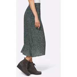 Heine A-Linien-Rock Damen Bedruckt Grün/Khaki 36
