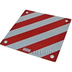 Aluminium Reflex Warntafel Italien mit Zulassung 50x50cm f. Heckträger