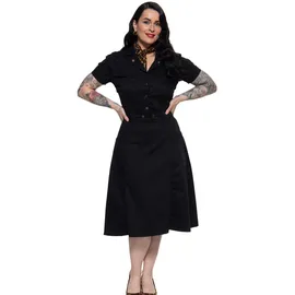 Queen Kerosin Workwear Kleid Schwarz M