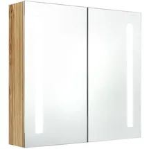 vidaXL Spiegelschrank 62 cm eichenoptik
