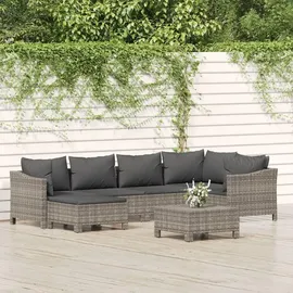 vidaXL Garten-Lounge-Set 7-tlg. grau