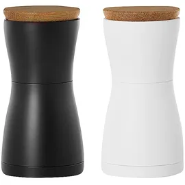 AdHoc Twin Pfeffermühle 2-teilig Schwarz/Weiß unbefüllt
